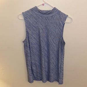 Banana Republic Blue Striped Tank Top Size Medium